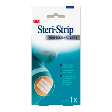 3M Steri-Strip 1547IP-1 Suturas Cutáneas Adhesivas Reforzadas 12mm x 100mm, 6Suturas