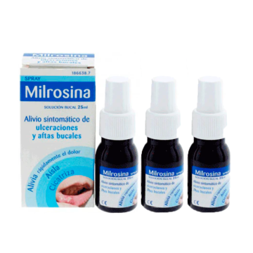 Milrosina Triplo Spray Solucion Bucal 3 x 25 ml