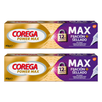 Corega Duplo Maximo Sellado Crema Fijadora, 2 x 40 gr