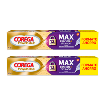 Corega Duplo Maximo Sellado Crema Fijadora, 2 x 70 gr