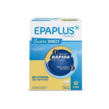 Epaplus Sleepcare Melatonina Direct Con Triptófano Plus , 60 comprimidos