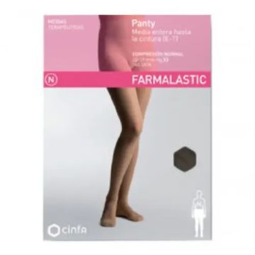 Farmalastic Panty Compresión Normal, Media Entera Negro, Talla M