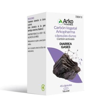 Arkopharma Arkocápsulas Carbón Vegetal, 45 cápsulas