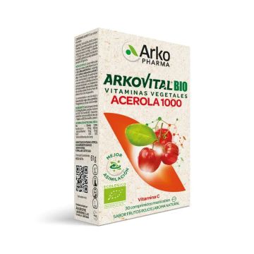Arkopharma Arkovital Acerola 1000 Vitamina C, 30 comprimidos