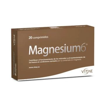 Magnesium6 20 comprimidos - Con 6 sales de magnesio, vitamina B6 y taurina