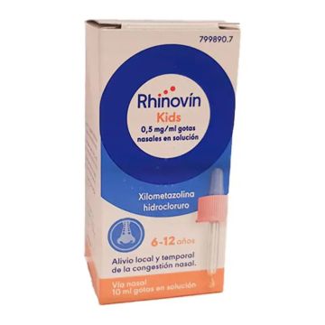 Rhinovin Infantil 0,5 mg/ ml Solución Gotas Nasales 1 Frasco de 10 ml