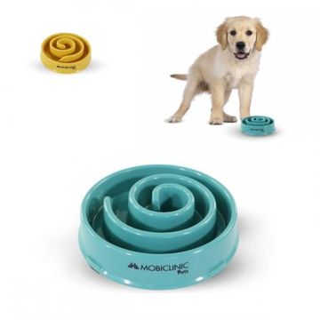 Mobiclinic Comedero Lento Antivoracidad Antideslizante 500Ml Espiral19,5X4,6X20,6Cm