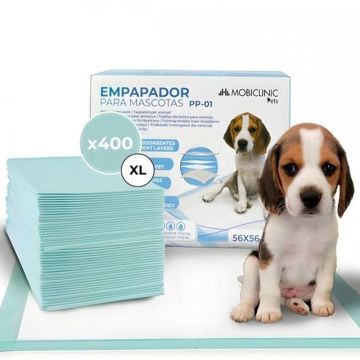 Mobiclinic Empapador Para Mascotas 56X56 Cm 400Uds Super-Absorción TransportablePp-01