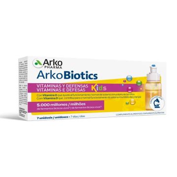 Arkopharma Arkobiotics Vitaminas y Defensas Niños, 7 unidosis