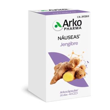 Arkopharma Arkocápsulas Jengibre Bio, 40 cápsulas