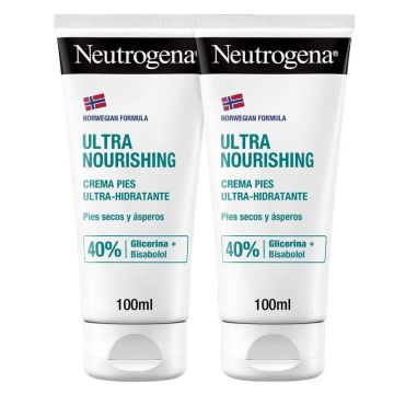 Neutrogena Crema Pies Ultra Hidradante Pies Secos Y Ásperos, Pack 2 X 100 ml
