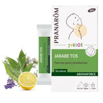Pranarom Aromaforce Junior Jarabe Tos Bio, 20 x 5 ml