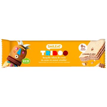 Smileat Barquillo Relleno de Crema de Cacao , 30 gr ECO