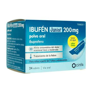 Ibufen Junior 200 mg Polvo Oral, 24 Sobres