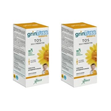 Aboca Grintuss Pediatric Jarabe Alivio De La Tos Seca Y Tos Productiva En Niños2X180 G