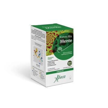 Aboca Natura Mix Advanced Mente Cansancio Mental, Con Gynko, Radiola, SemillasDe Uva Y Salvia Española, 50 capsulas
