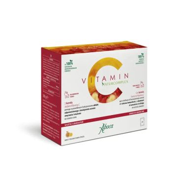 Aboca Vitamin C Naturcomplex Defensas Inmunitarias, Acerola, Disminuye Fatiga YCansancio, Antioxidante, 20 sobres