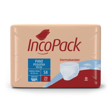 Incopack Pant Absorbente Noche Talla Pequeña , 80 unidades