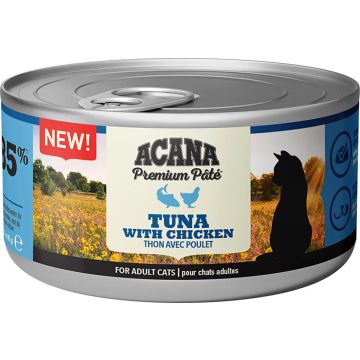 Acana Feline Premium Pate Atun Y Pollo 24X85Grs comida húmeda para gatos