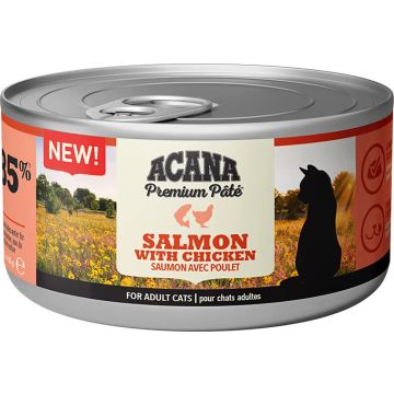 Acana Feline Premium Pate Salmon Y Pollo 24X85Grs comida húmeda para gatos