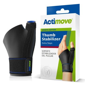 Actimove Estabilizador De Pulgar Con Férulas, Color Negro, Talla L/Xl