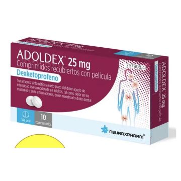 Adoldex 25mg, 10 Comprimidos Recubiertos