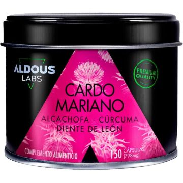 Aldous Labs Complemento Alimenticio Cardo Mariano Con Alcachofa, Cúrcuma, DienteDe León Y Desmodium , 150 capsulas