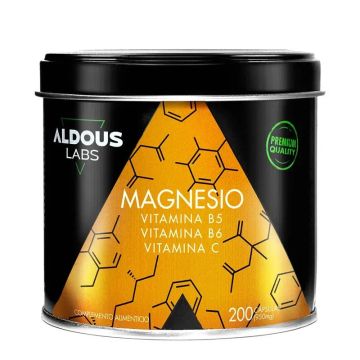 Aldous Labs Complemento Alimenticio Magnesio Con Vitamina C, B5 Y B6 , 200capsulas
