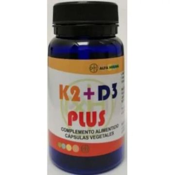 Alfa Herbal K2+D3 Plus 60V Cápsulas Vegan