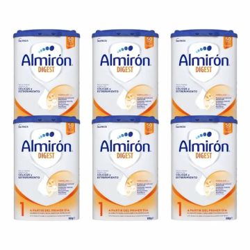 Almiron Advance Digest 1, Leche De Inicio Bebé Anti-Cólico Y Estreñimiento , 6 x800 gr