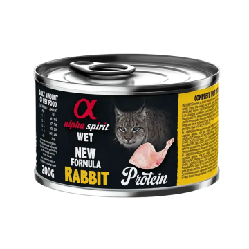 Alpha Spirit Feline Conejo Lata Caja 6X200Gr