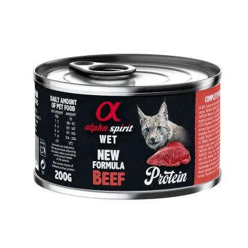 Alpha Spirit Feline Ternera Lata Caja 6X200Gr