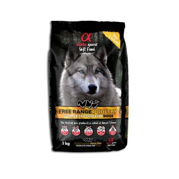 Alpha Spirit Canine Adult Aves Corral Semihumedo 3Kg, pienso para perros