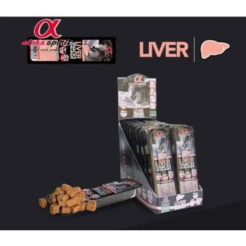 Alpha Spirit Canine Snack Higado Caja 16X35Gr, snack para perros