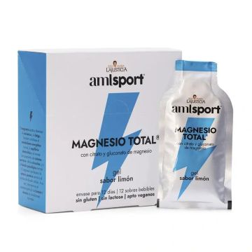 Amlsport Magnesio Total Gel Sabor Limón , 12 sobres x 20 ml