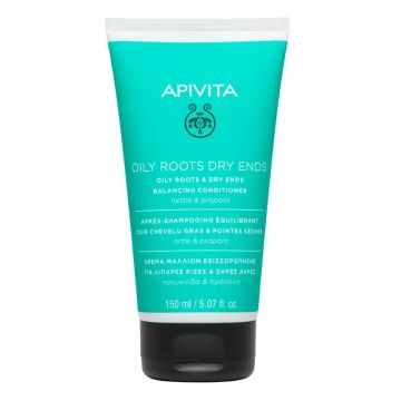 APIVITA Acondicionador Equilibrante Para Raíz Grasa y Puntas Secas con Ortiga yPropóleo 150 ml