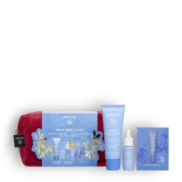 Apivita Cofre - Aqua Beelicious Oil Free + Sérum 10Ml + Contorno De Ojos 1,5Ml,3 unidades