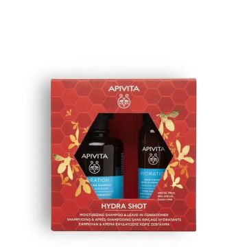 Apivita Cofre - Champú Hidratante + Acondicionador Hidratante Sin Aclarado100Ml, 2 unidades