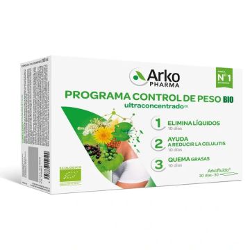 Arkopharma Arkofluido Programa Control De Peso Bio, 30 ampollas