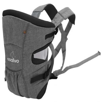 Asalvo Mochila Portabebes Gris , 1 unidad