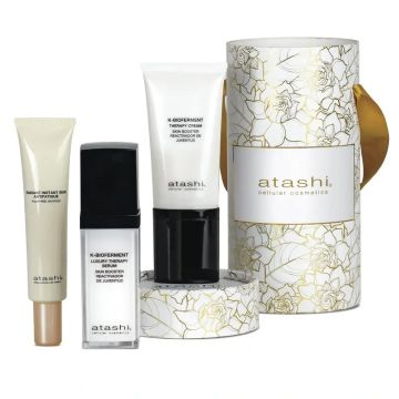 Atashi Cofre Ritual K-Bioferment Sérum + Crema Antiedad Revitalizante + RegaloRadiant Instant Skin Antifatigue Flash Peel Glycolic