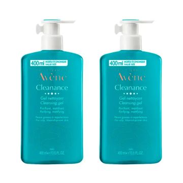 Avene Duplo Cleanance Gel Limpiador , 2x400