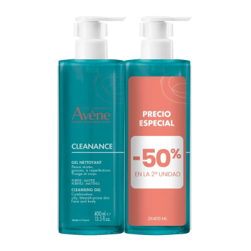 Avene Eau Thermale Cleanance Gel Limpiador 2 X 400 Ml