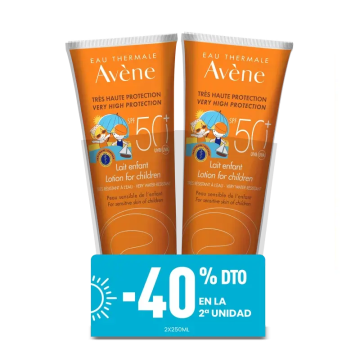 Avene Eau Thermale Leche Para Niños Spf 50+ Pack 2 X 250Ml