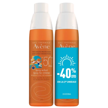 Avene Eau Thermale Spray Niños Spf 50+ Pack 2 X 200 Ml