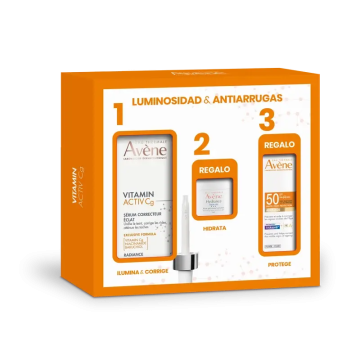 Avene Vitamin Activ Cg Sérum 30Ml + Hydrance Aqua-Gel Crema Hidratante 7 Ml +Solar Fluido Antiedad Spf50 5 Ml