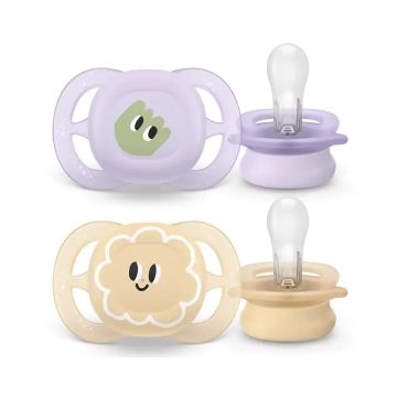 Avent Chupete Ultra Start 0-2 M para Niña, 2 Unidades