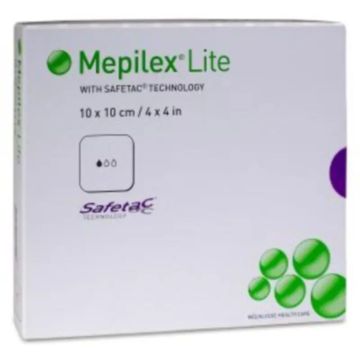 Mepilex Lite Apósito 10X10 cm, 3 unidades