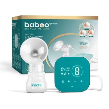 Baboo Sacaleches Electrico Con Technología De Succión 3D Blanco/Turquesa