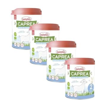 Babybio Caprea 2 Leche de Cabra Desde 6 Meses, Pack 4 x 800 gr